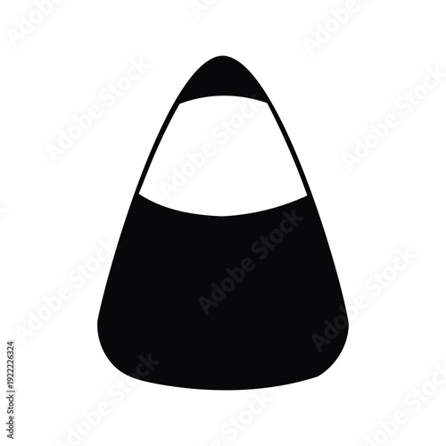 candy corn silhouette vector illustration, Black and white handbag silhouette vector illustration with elegant design
