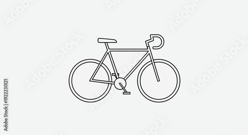 Bicycle icon featuring a minimalist side view bike design.
