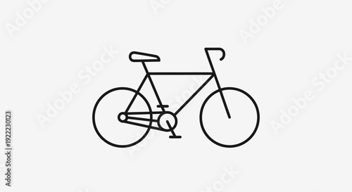 Bicycle icon featuring a minimalist side view bike design.