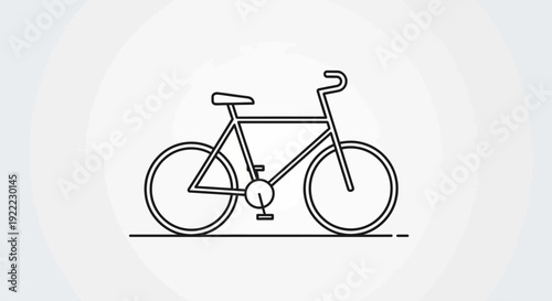 Bicycle icon featuring a minimalist side view bike design.