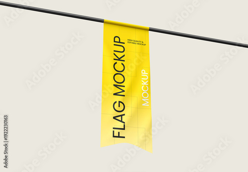 High-Quality Hanging Flag Mockup