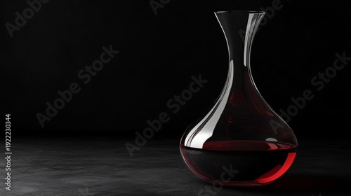 a wine decanteur on a black background