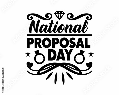NATIONAL PROPOSAL DAY vector illustration isolated on white background