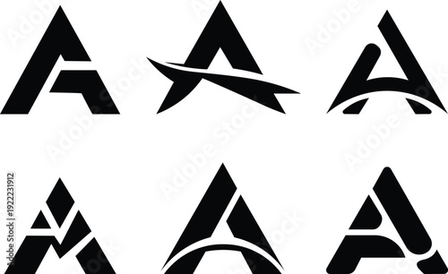 Modern Letter A Logo Set Collection