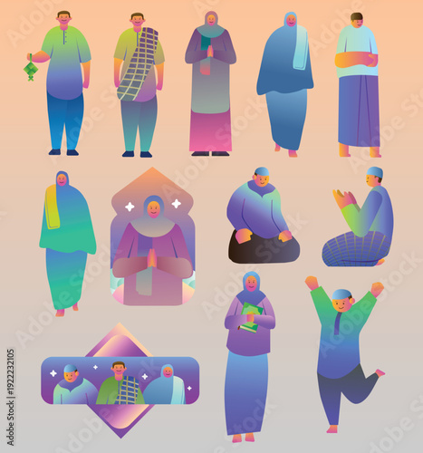 Islamic Human asset vector design