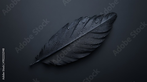 Black background with a black leaf
