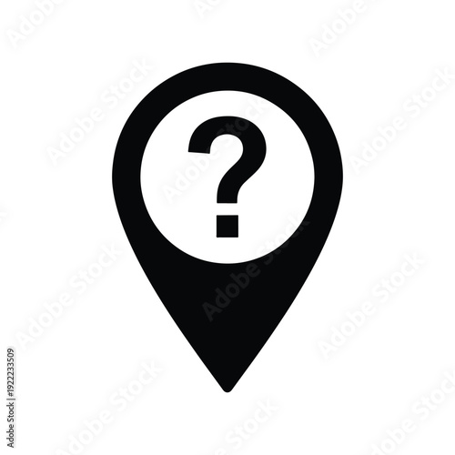 Address Not Found Location Alert Silhouette Icon