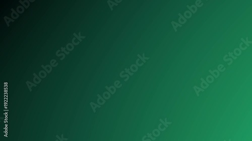 A serene and sophisticated animation features a smooth color gradient transitioning horizontally across the frame. Starting from a deep, rich forest green on one side, almost black in its darkest tone