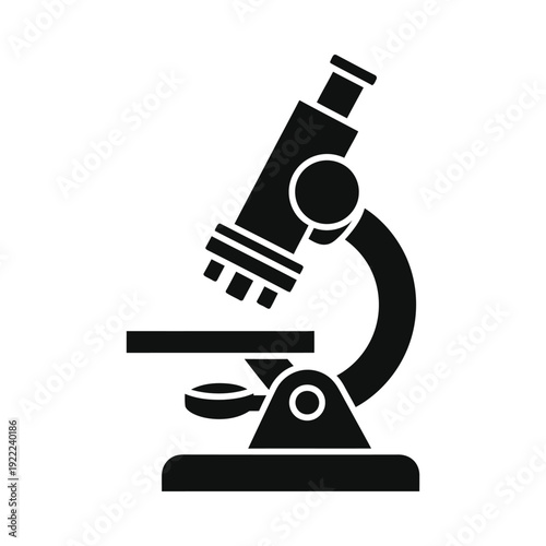Microscope icon on a for scientific use, ui elements