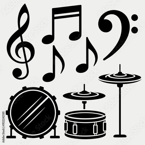 Music Symbols and Drums