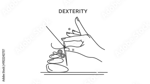 Hand with Needle and Thread