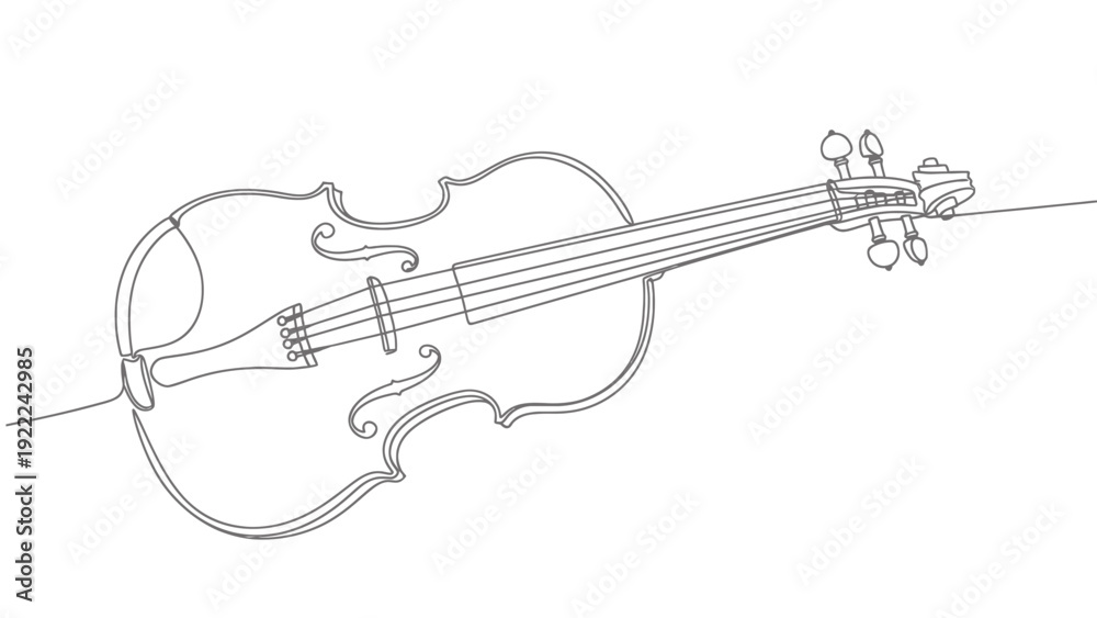 Fototapeta premium Violin Outline