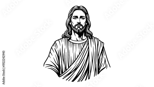 Jesus Christ Line Art