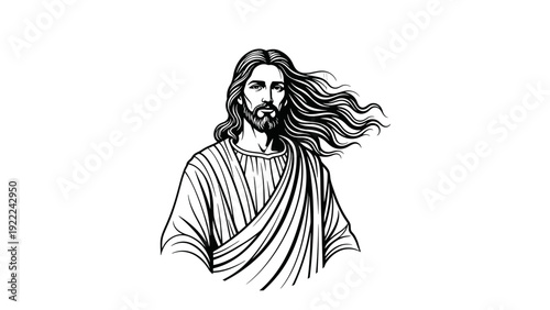 Jesus Christ Line Art