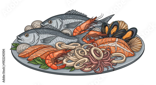 fish on a plate
