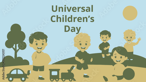 Happy Children Playing Together