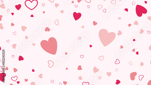 Pink Heart Pattern Background