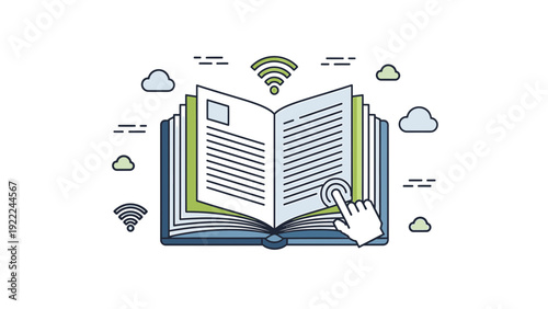 Digital Book with Wi-Fi Connection