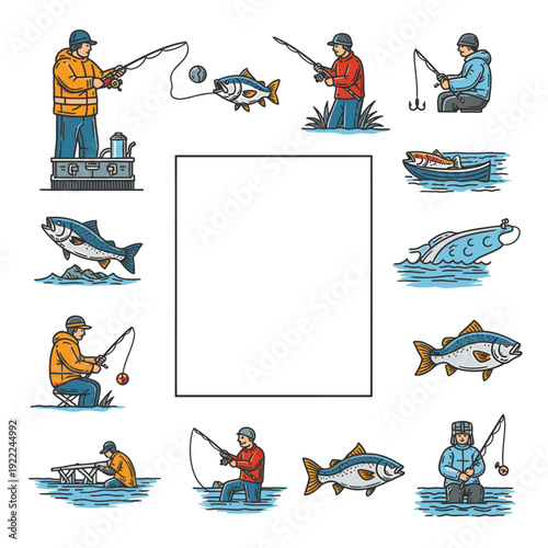 Fishing Scenes and Fish