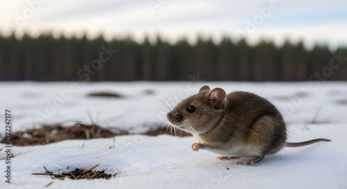 squirrel in the snow