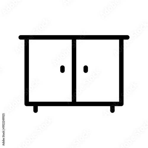 Elegant Wardrobe icon set for closet storage, home organization and interior design