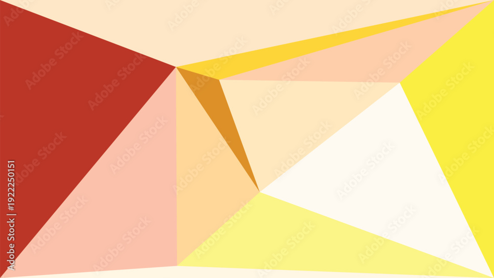 Fototapeta premium Warm red orange abstract triangles background pattern