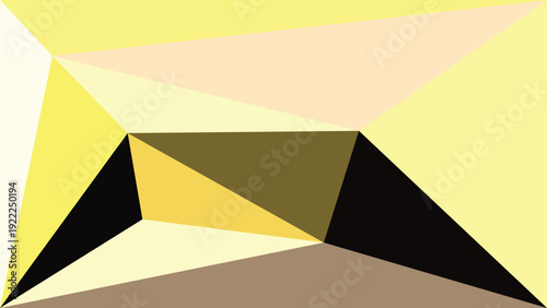 Yellow Brown Dark abstract triangles background