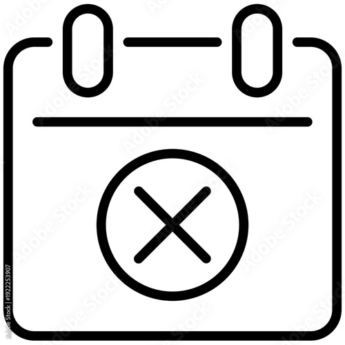 Calendar with x icon