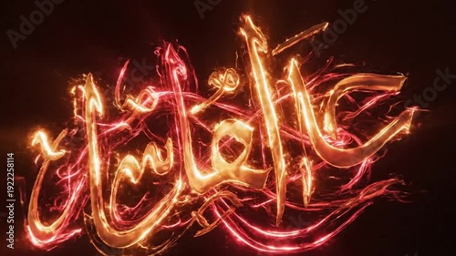 Glowing Red and Gold Light Streaks Forming Elegant Flowing Patterns in Cinematic 4K