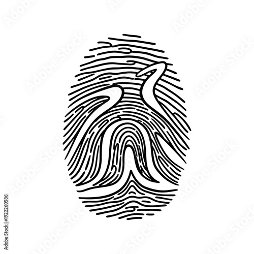 Biometric Fingerprint Graphic for Identity Authentication