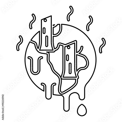 Illegal logging icon