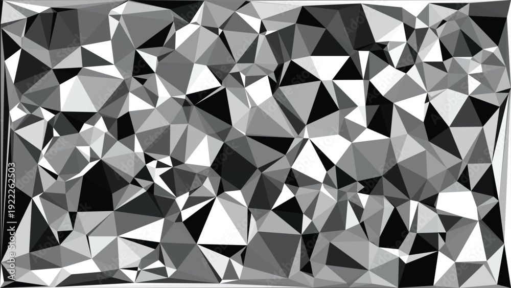 Obraz premium Grayscale geometric abstract triangles background pattern
