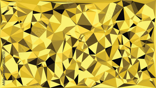 Shiny gold abstract triangles background texture