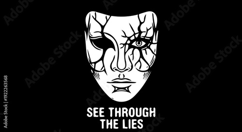 Unmasking Deception A Visual Metaphor for Seeing Through Lies and Illusions