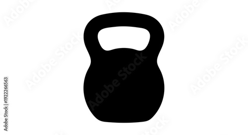 A monochrome image of a kettlebell, a symbol of strength and fitness