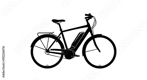 A black electric bike, eco-friendly transportation