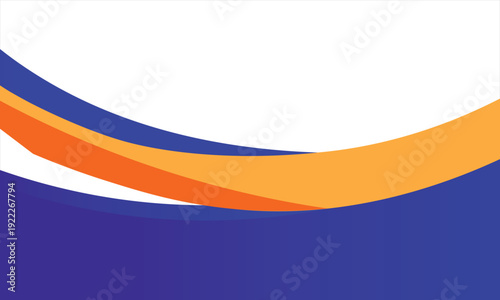 Free Download Abstract blue and orange business banner background with dynamic wave composition. Overlapping flat vector illustration MODERN - GFXLoad