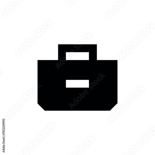 Flat Briefcase Symbol for Business Presentation and Marketing