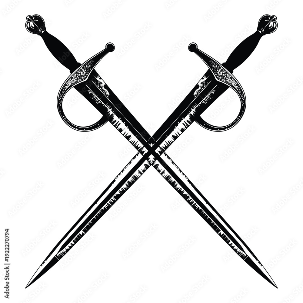Obraz premium two crossed swords