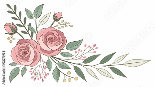 Gemini said

Vintage floral illustration of a beautiful bouquet of red and pink roses with green leaves on a white background, perfect for a wedding card design or nature-inspired spring decoration pa
