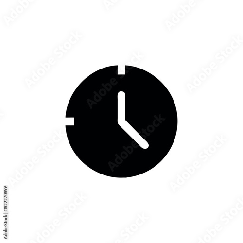 Modern Clock Icon Design for Time Management and Schedule Planning