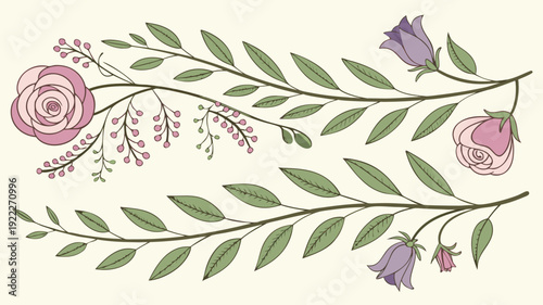 Gemini said

Seamless vector illustration of a vintage Christmas tree card featuring a green holly leaf pattern and decorative floral ornaments in a nature inspired frame