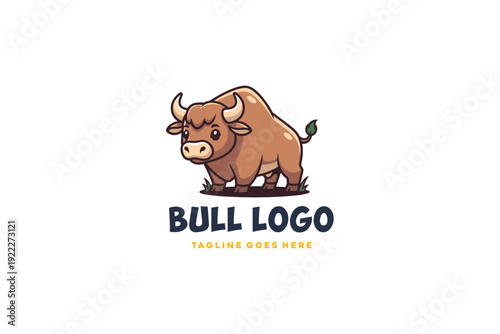 Mascot Modern Bull logo design