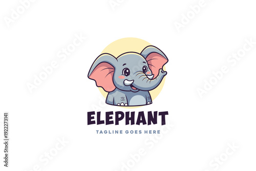 Mascot Modern elephant logo design