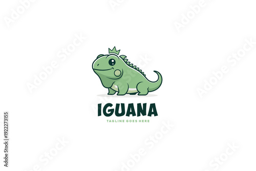 Mascot Modern Iguana logo design