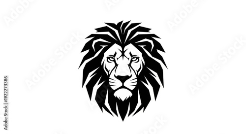 Majestic Lions Face - A Striking Black and White Portrait of Power.