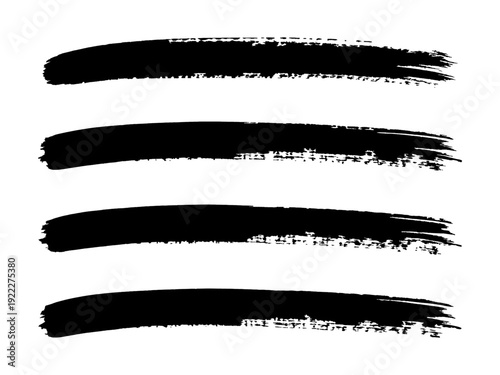 Brush paint strokes with textured grunge lines and expressive ink marks designed for framing layouts, borders, and contemporary artistic composition elements