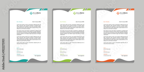 Professional Modern and clean company business  letterhead template design