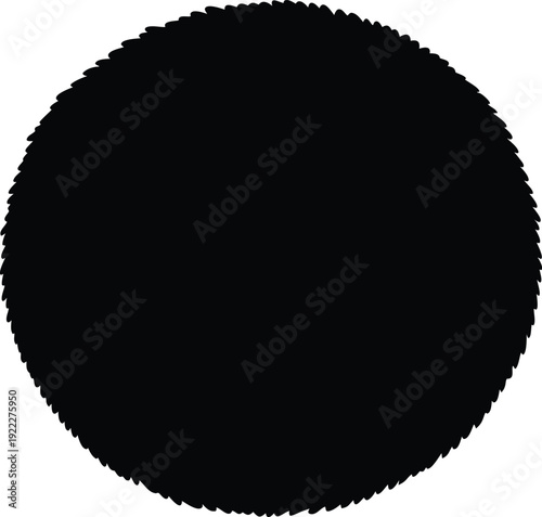 vector illustration of a black circle