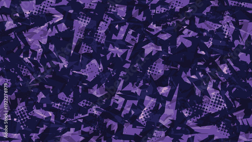 Purple Abstract Geometric Camouflage Pattern for Streetwear and Gaming Background
